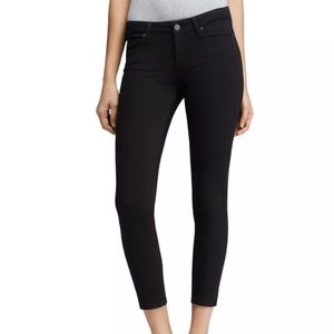Paige Verdugo Skinny Crop Ankle Jeans Black 27